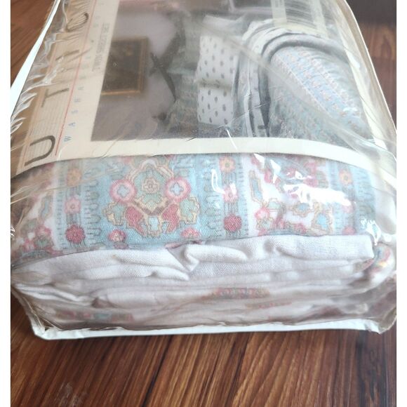 Utica 100% Cotton Flannel Twin Sheet Set NEW Flat Fitted & Pillowcase Paisley - Picture 2 of 7